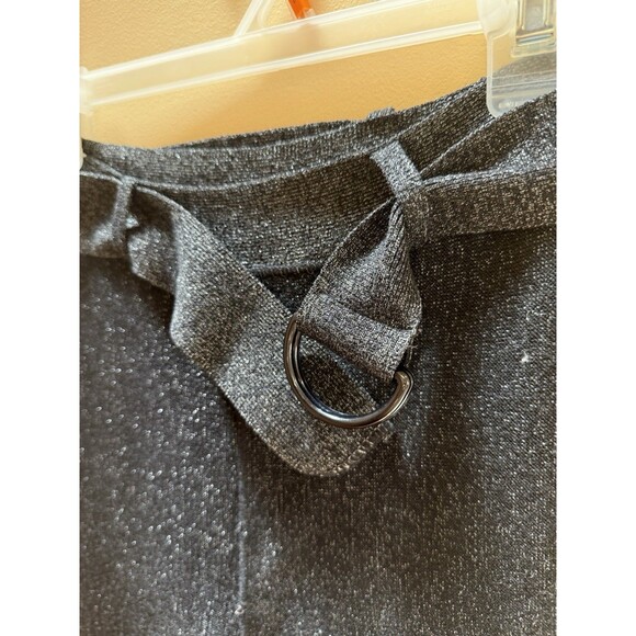 Jean Paul Gaultier Classique High Waist Belted Metallic Black Silver Pants Sz S - Picture 4 of 12